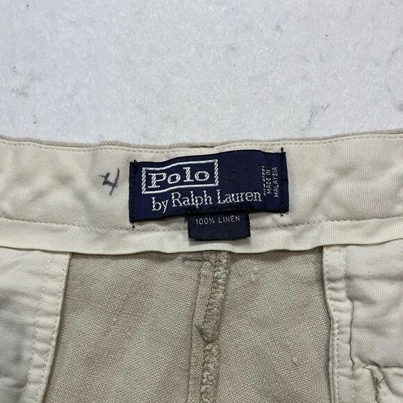 Vintage Ralph Lauren Linen Shorts Size 34 - Picture 3 of 6